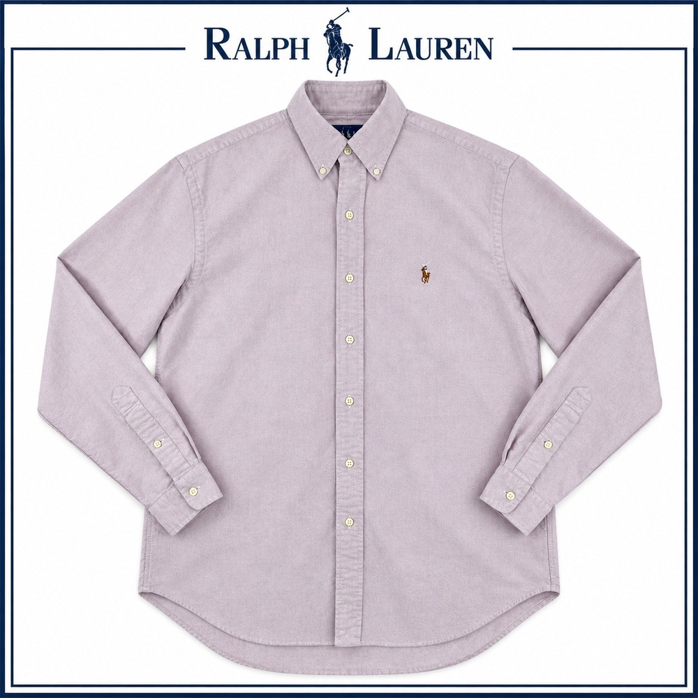 Polo Ralph Lauren Oxford Shirt Mens M Light Pink Button Down Flesh Pony Preppy